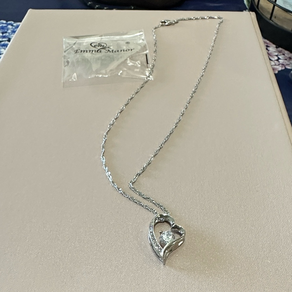 Elegant Silver Heart Necklace